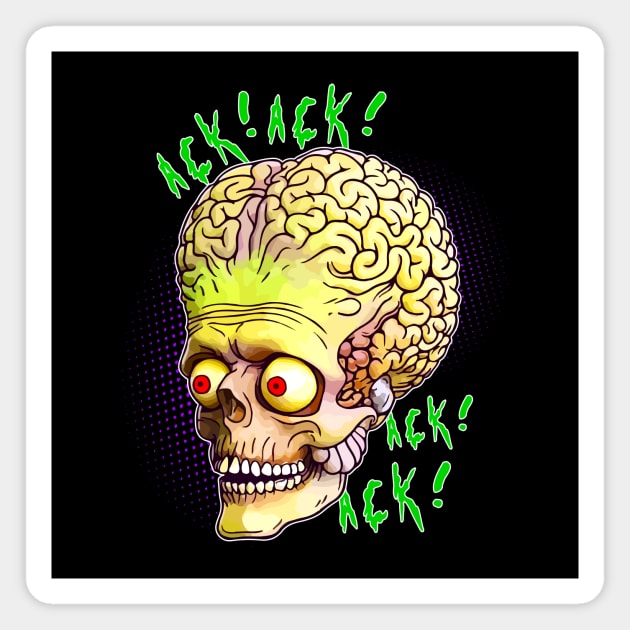 Mars Attacks Ack Ack Alien Head Magnet by Nova5